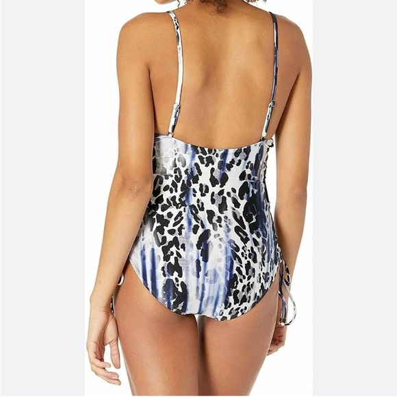 Rachel Roy Blue and Black Leopard Swimsuit Size S - Picture 7 of 9